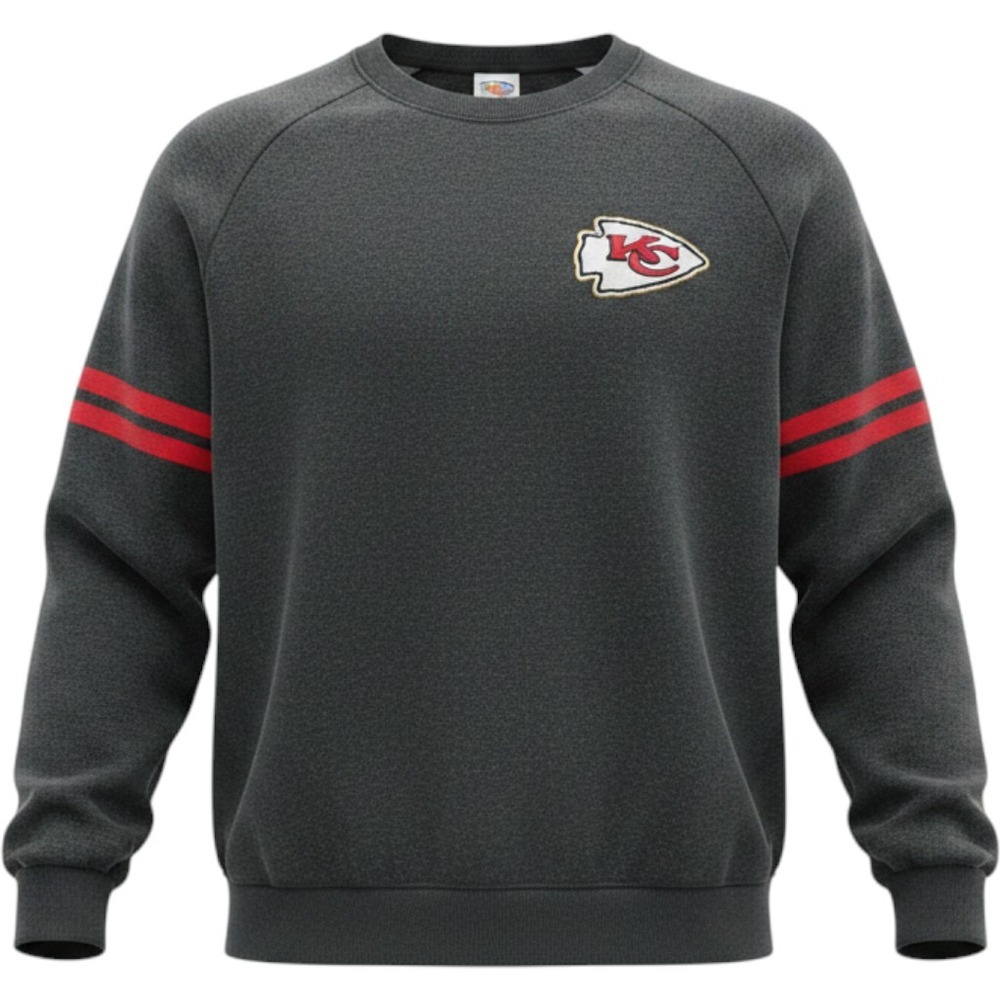 J. Palmer NFL Kansas City Chiefs Sweatshirt XL‎ Gray Red Football Team Apparel